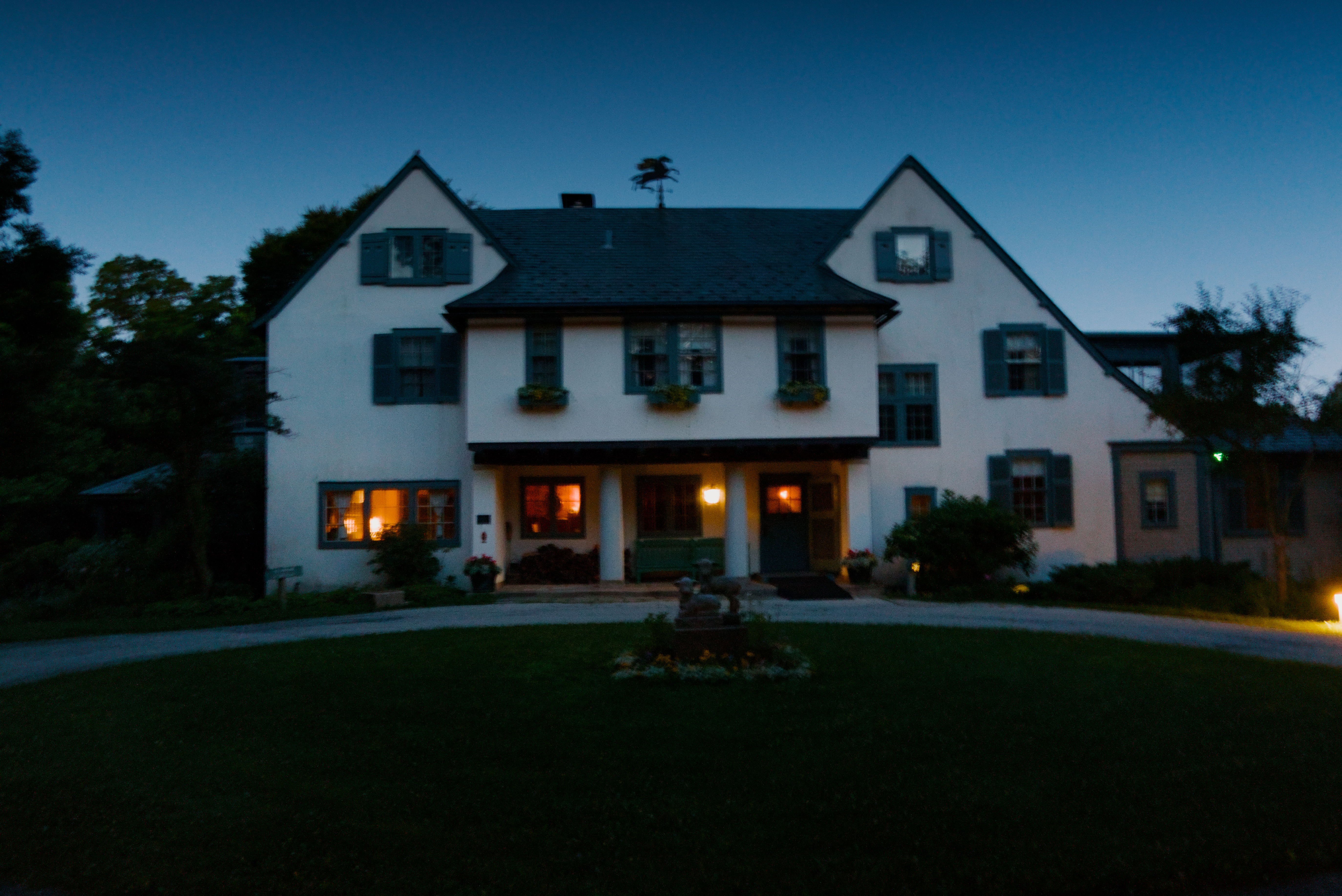 The house at blue hour before dawn